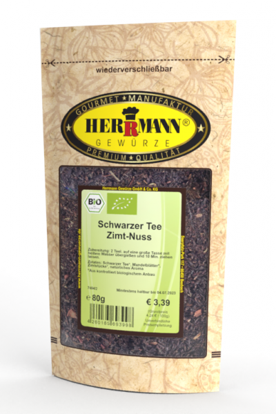 Schwarzer Tee Zimt-Nuss (BIO)