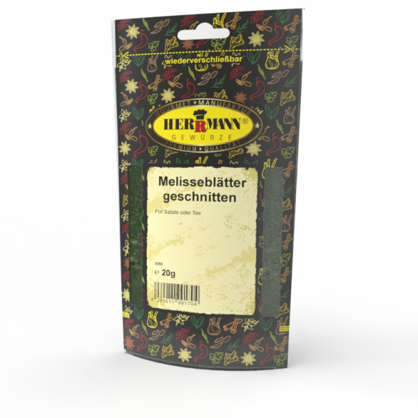 Melisseblätter geschnitten