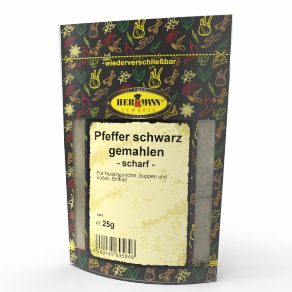 Pfeffer schwarz gemahlen, scharf