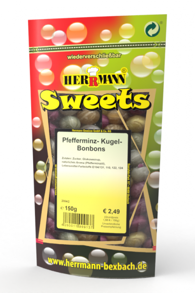 Pfefferminz-Kugel-Bonbons
