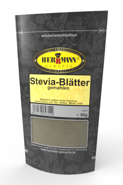 Stevia-Blätter gemahlen