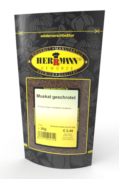 Muskatnüsse geschrotet