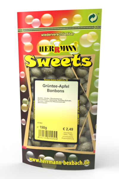 Grüntee-Apfel Bonbons