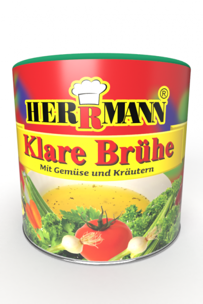 Klare Brühe mit Gemüse und Kräutern