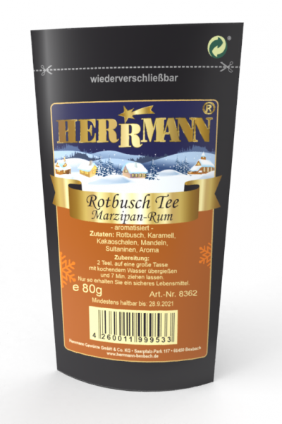 Rotbuschtee Marzipan-Rum